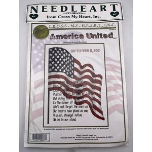 CROSS MY HEART Counted Cross Stitch Kit AMERICA UNITED‎ By Melissa Blackman 🇺🇸